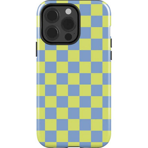 Neon Checkered iPhone 15 Pro Impact Case